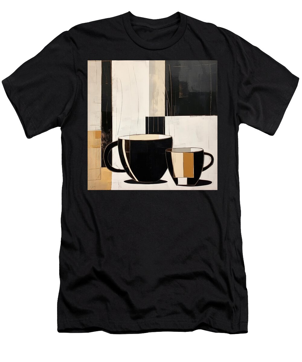 Coffee T-Shirt featuring the painting Coffee Connoisseur's Delight by Lourry Legarde