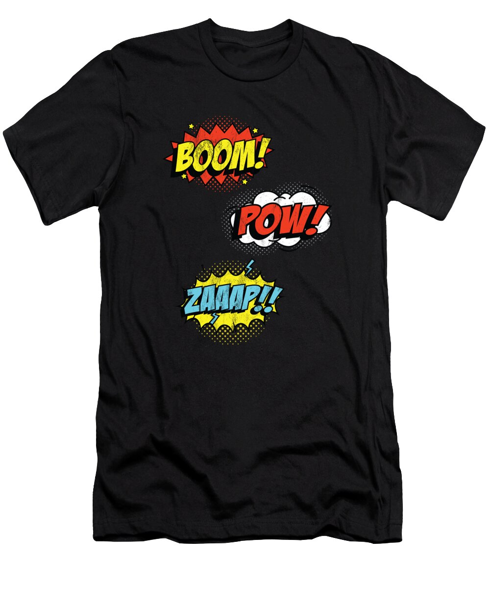 Comic Book Pow Zap Funny Retro Costume T-Shirt by Noirty Designs -