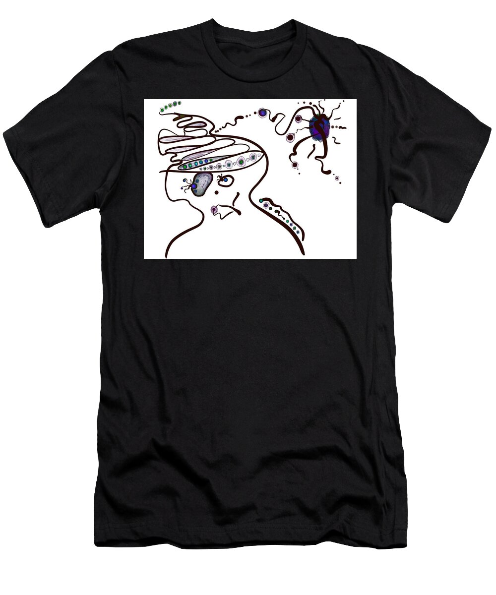 Draya Love T-Shirt featuring the digital art Confusion by Andrea Crawford
