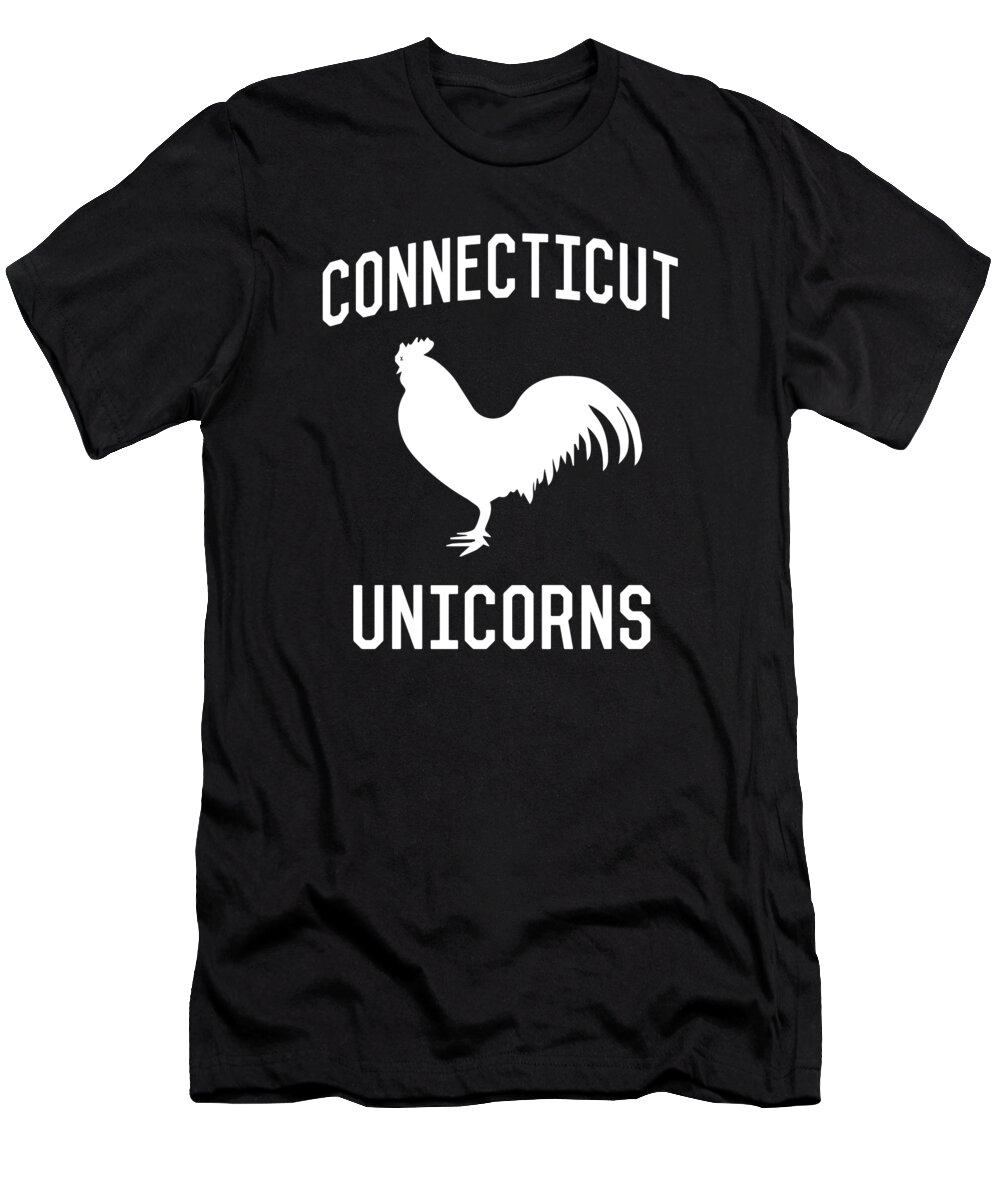Funny T-Shirt featuring the digital art Connecticut Unicorns by Flippin Sweet Gear
