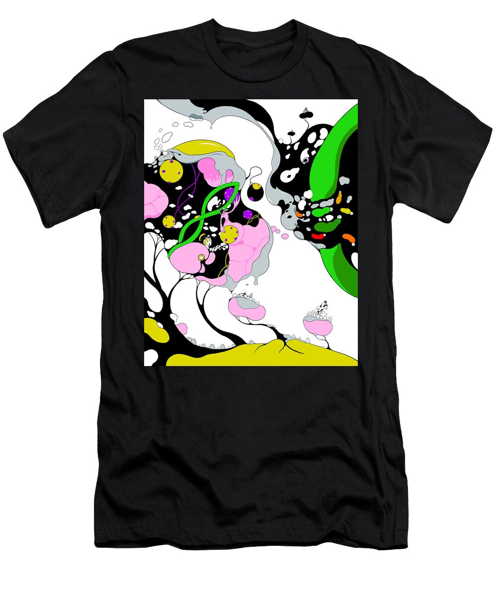 Pandemic T-Shirt featuring the drawing Contamination by Craig Tilley