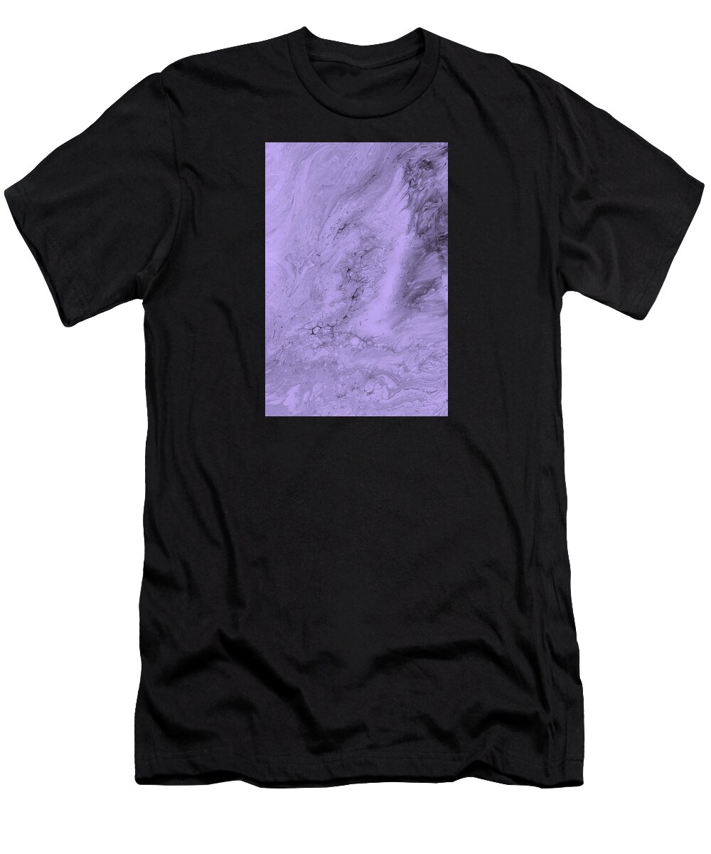 Lavender T-Shirt featuring the painting Lavender Purple by Abstract Art
