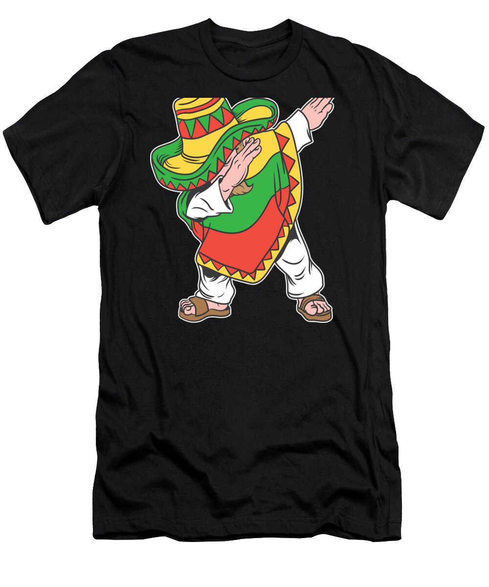 Dabbing Mexican Poncho Cinco de Mayo Fiesta Gift T-Shirt by Haselshirt -  Pixels