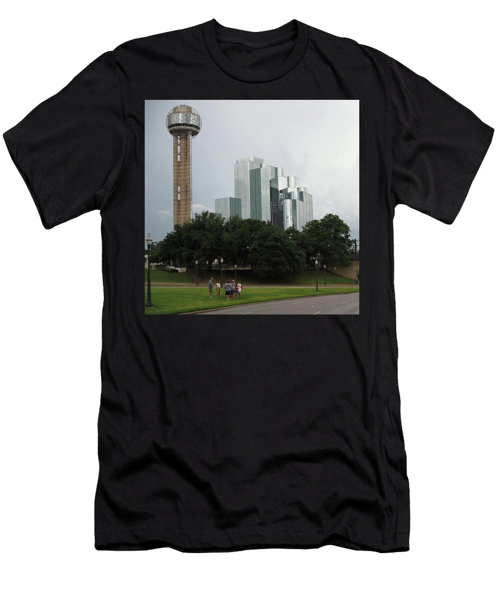 Grey T-Shirt featuring the photograph Dallas Sky Line 8 by C Winslow Shafer