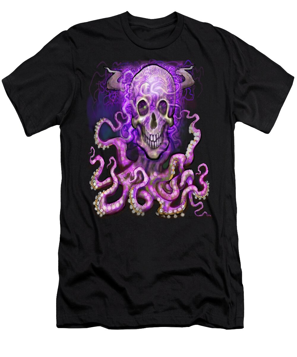 Dark T-Shirt featuring the digital art Dark Fantasy Art by Kevin Middleton