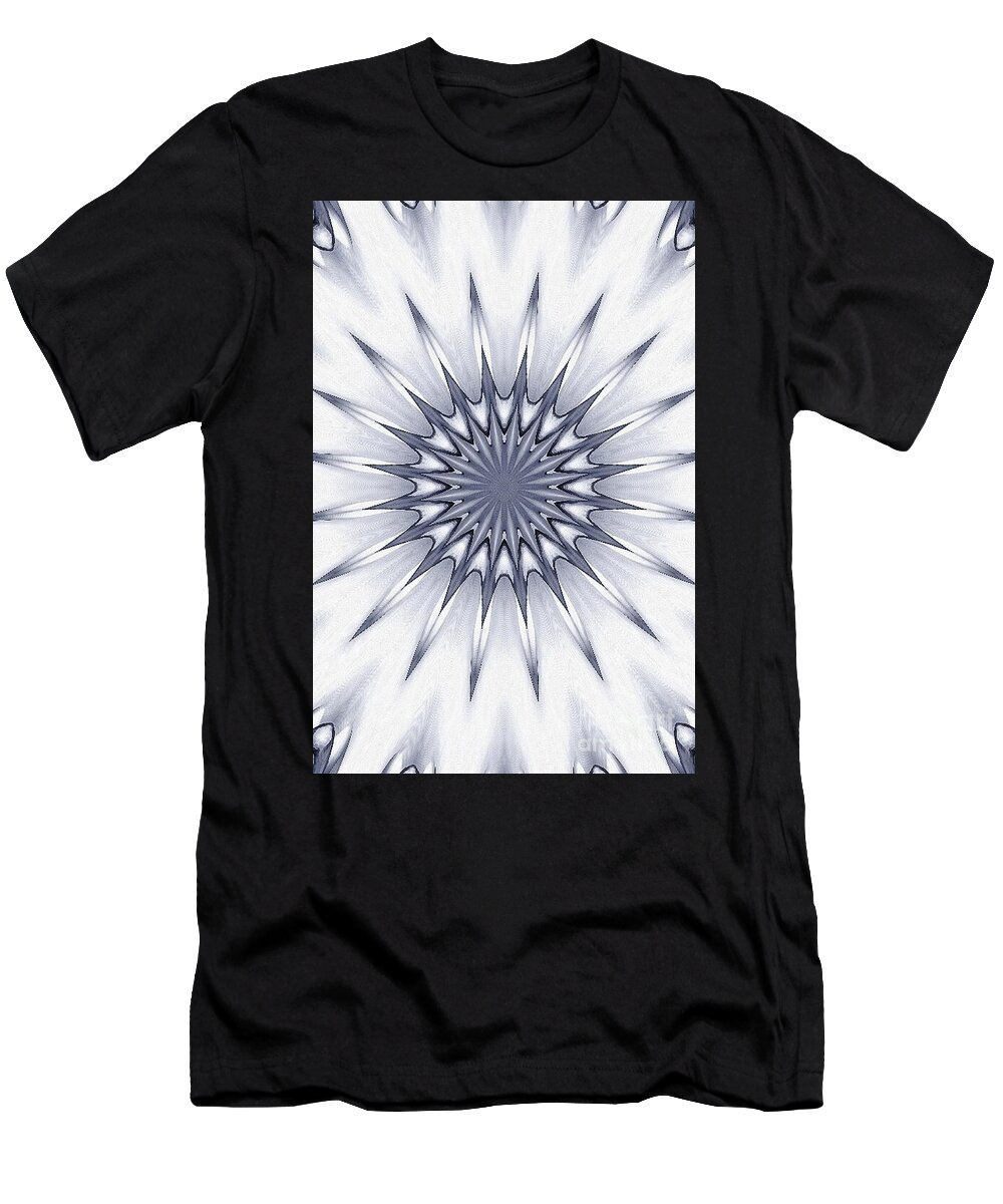 Black And White T-Shirt featuring the digital art Dark Light Shines by Humphrey Isselt