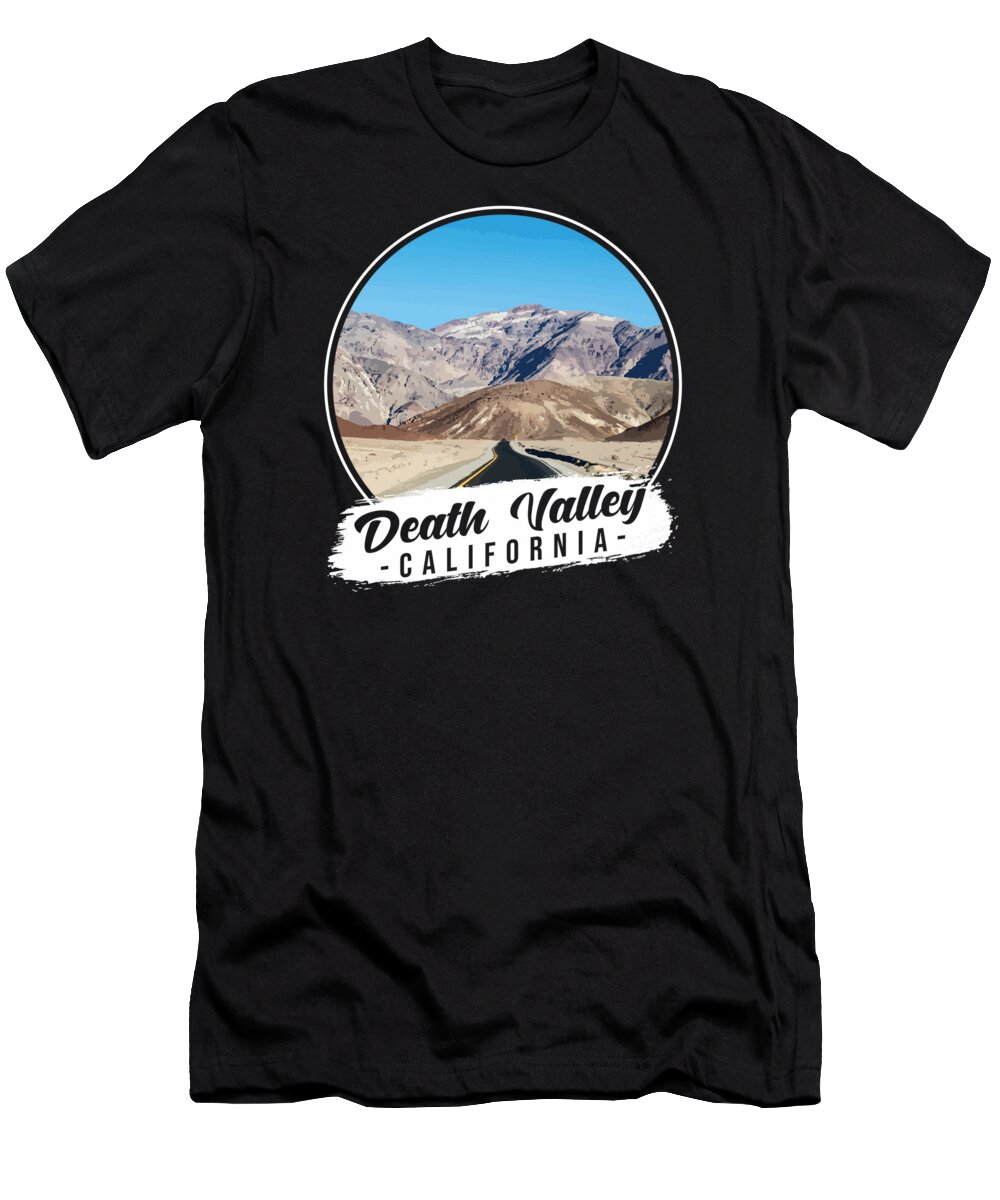 Death Valley California T-Shirt featuring the digital art Death Valley California Souvenir by Manuel Schmucker