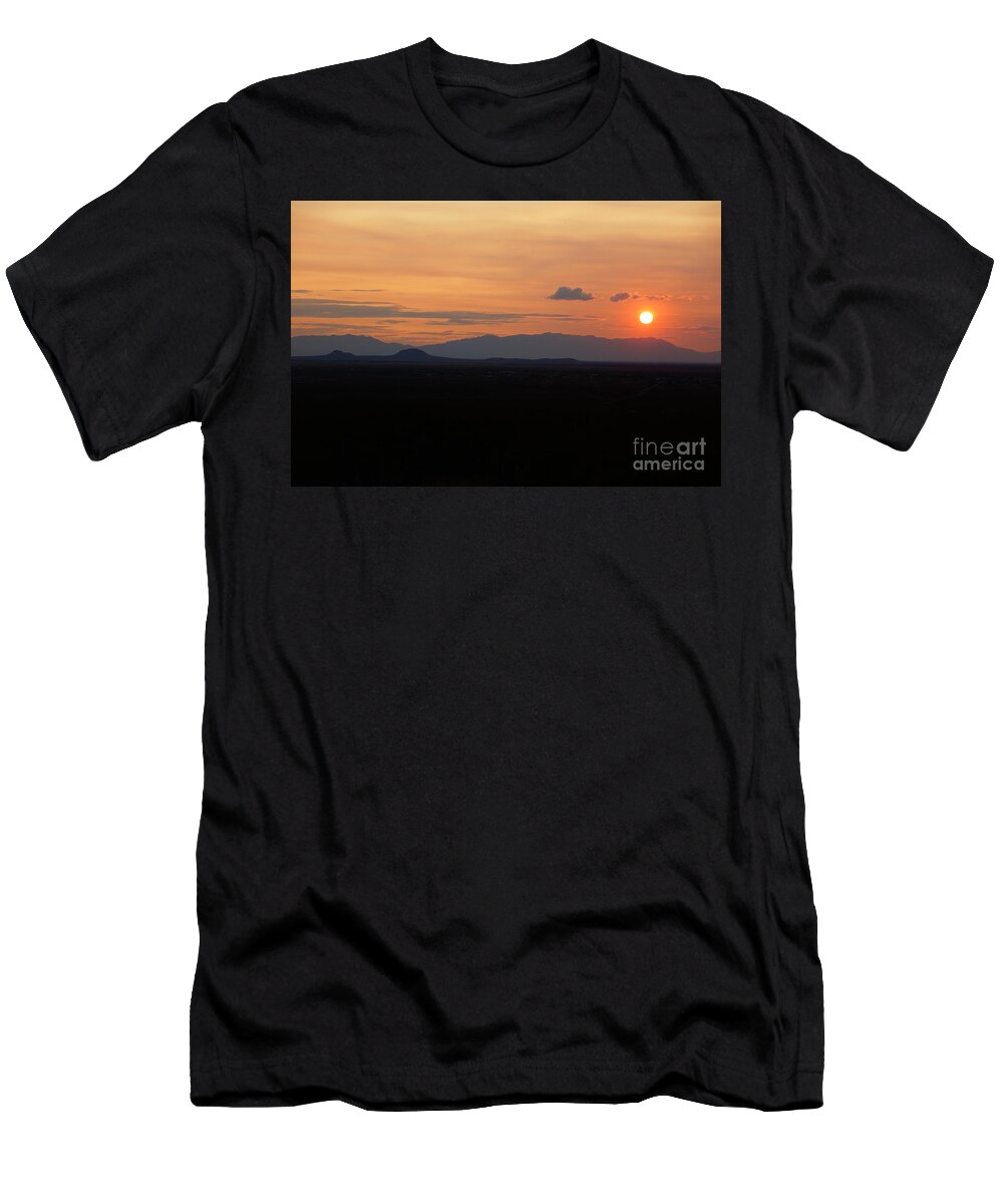 Sunset T-Shirt featuring the photograph Desert sunset 1 by Ken Kvamme