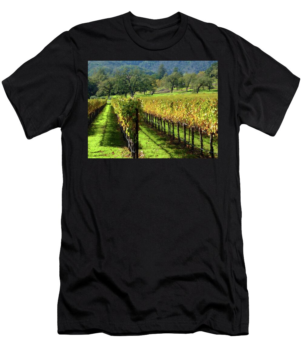 Napa Valley T-Shirt featuring the photograph Domaine Chandon by Ann Nunziata
