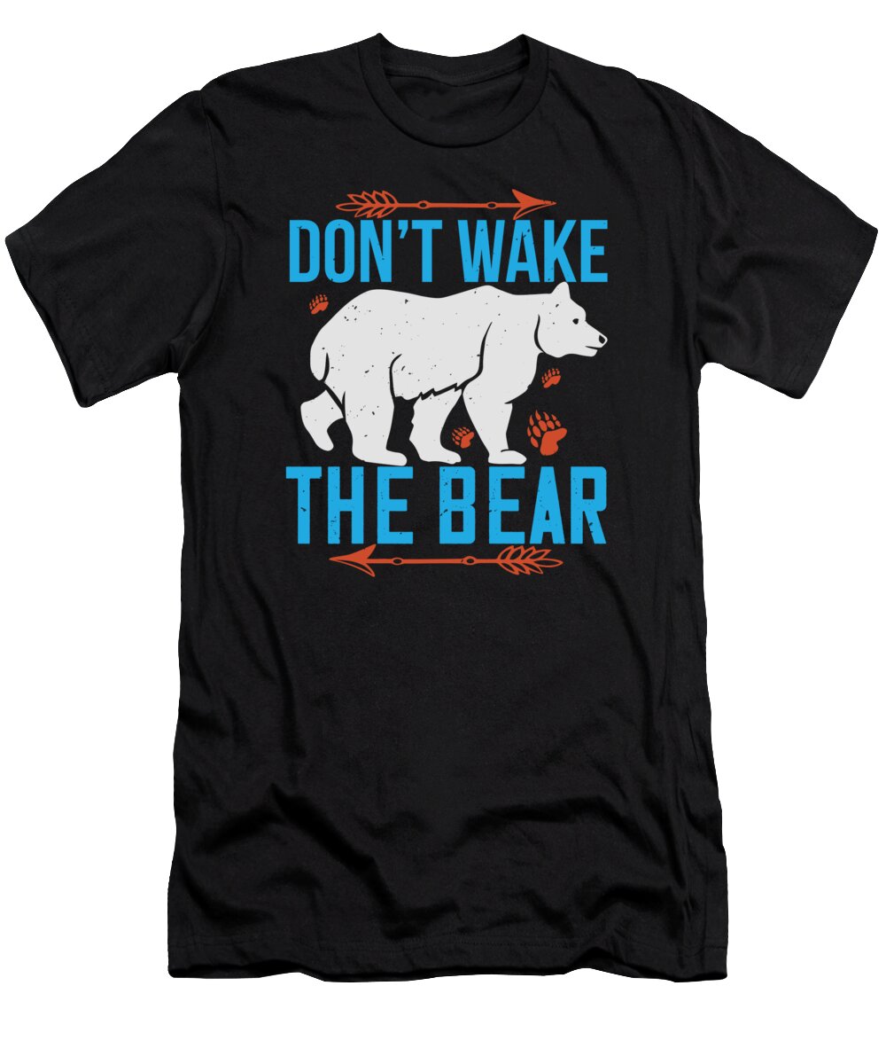 Bear T-Shirt featuring the digital art Dont wake the bear by Jacob Zelazny