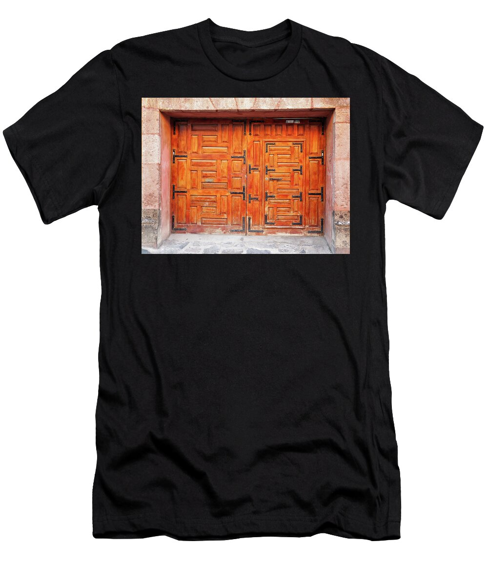 Druified T-Shirt featuring the photograph Doors in San Miguel de Allende 2 by Rebecca Dru