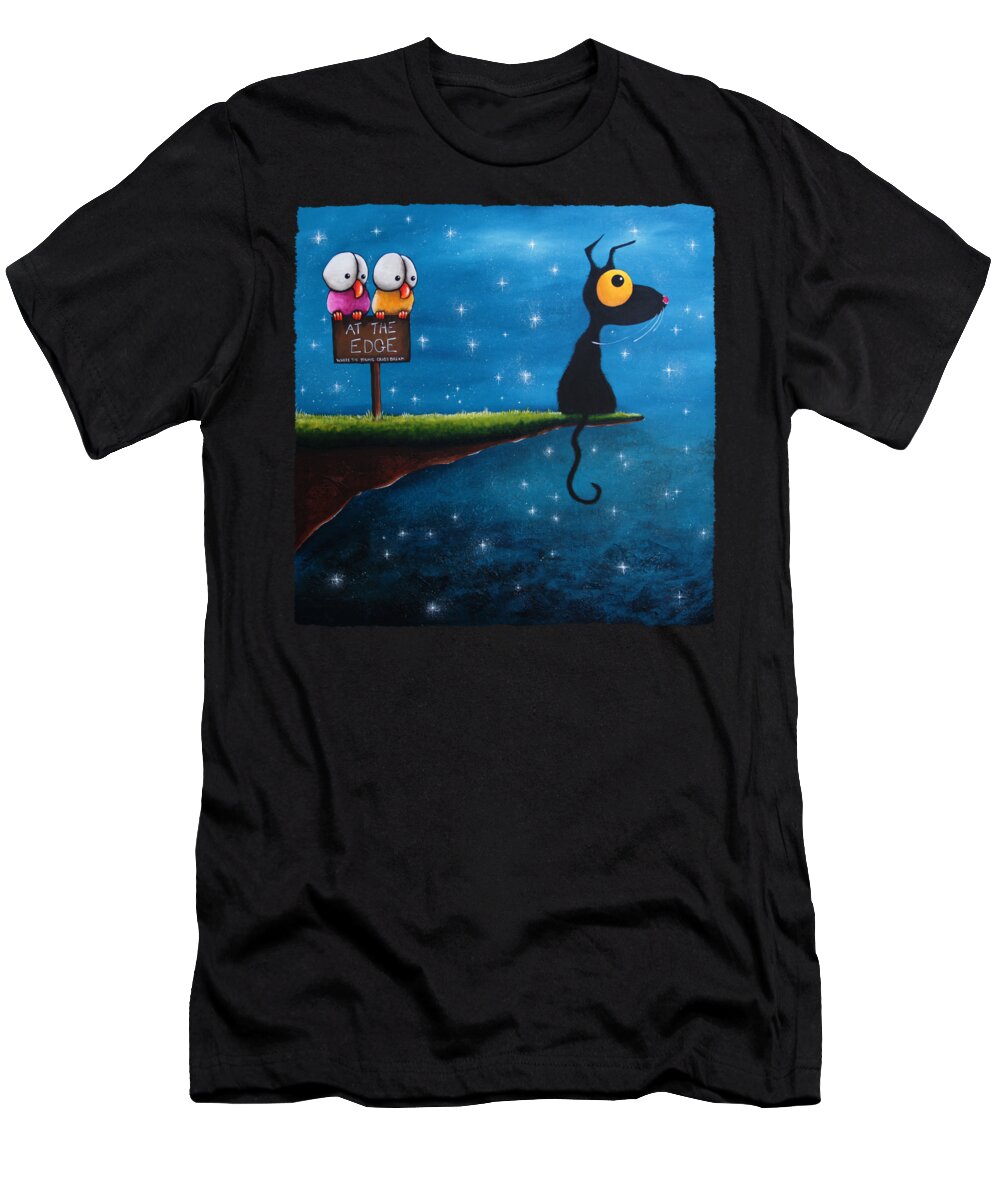 Stressiecat T-Shirt featuring the painting Dreamy Night by Lucia Stewart