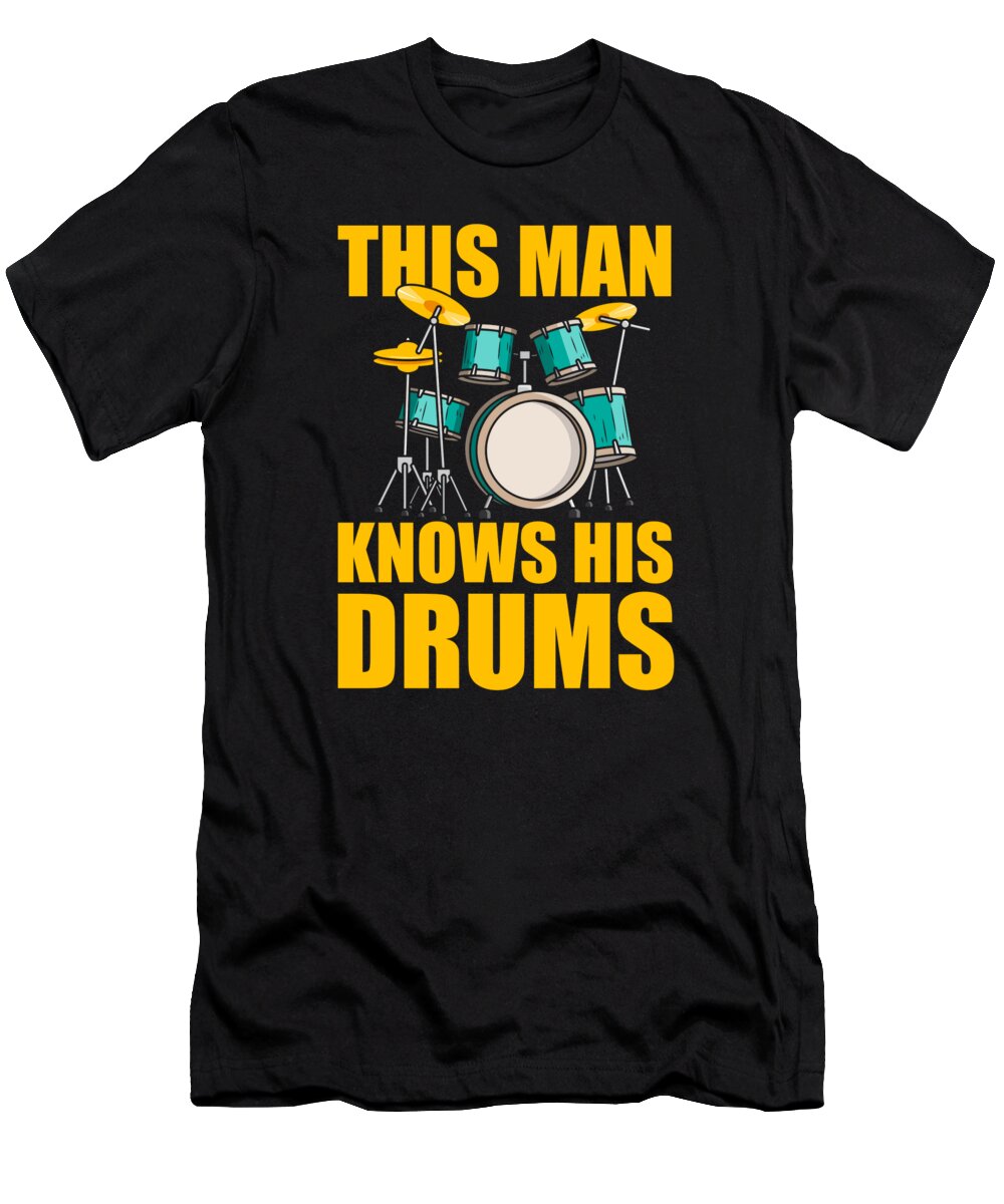 Drumming T-Shirt featuring the digital art Drummer Cool Drumsticks - Drums Percussion Drumming by Crazy Squirrel