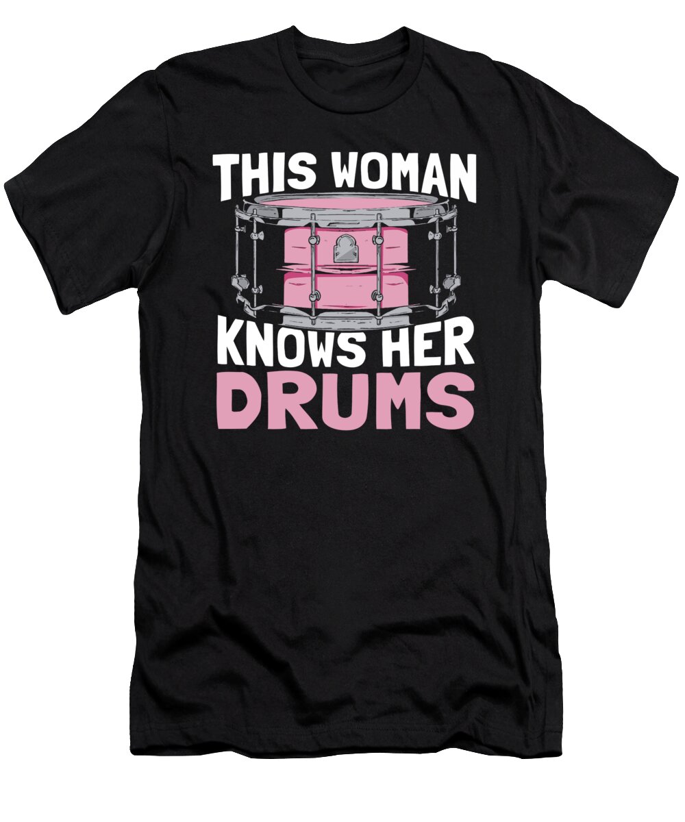 Drumming T-Shirt featuring the digital art Drummer Drumsticks Percussion - Drums Drumming by Crazy Squirrel