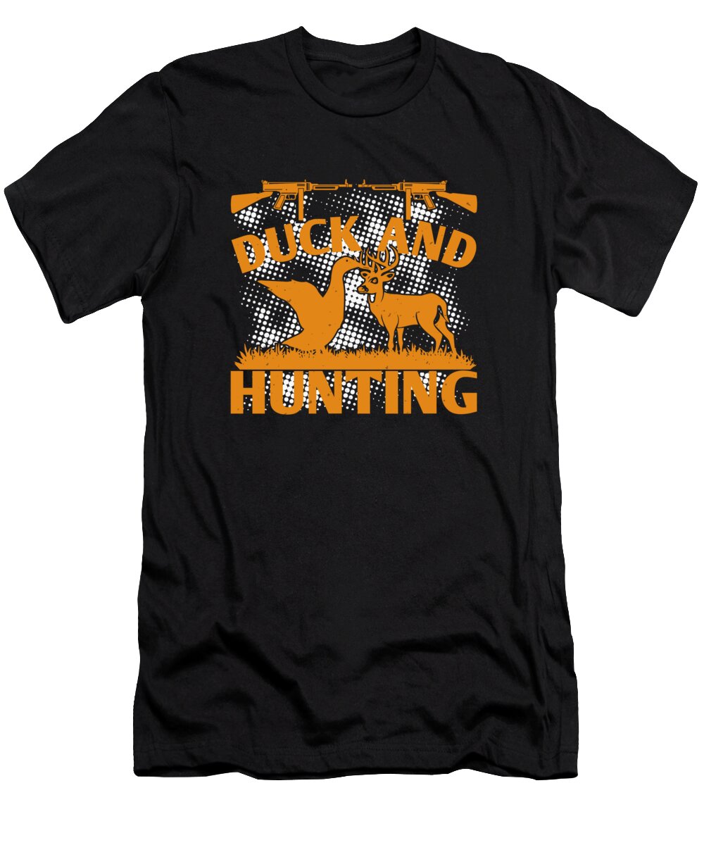 Hunt T-Shirt featuring the digital art Duck and hunting by Jacob Zelazny