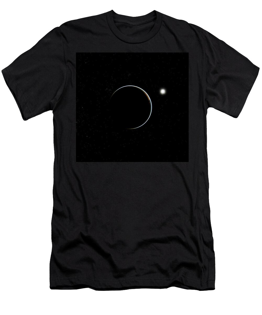 3d T-Shirt featuring the digital art Earth crescent by Karine GADRE