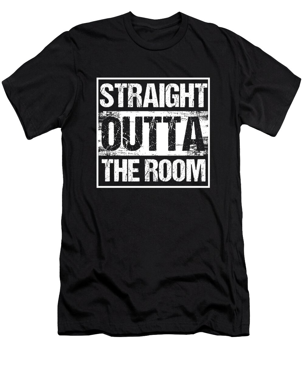 Straight Outta Room T-Shirt featuring the digital art Escape Room Space Out Puzzle Gift Straight Outta The Room by Thomas Larch