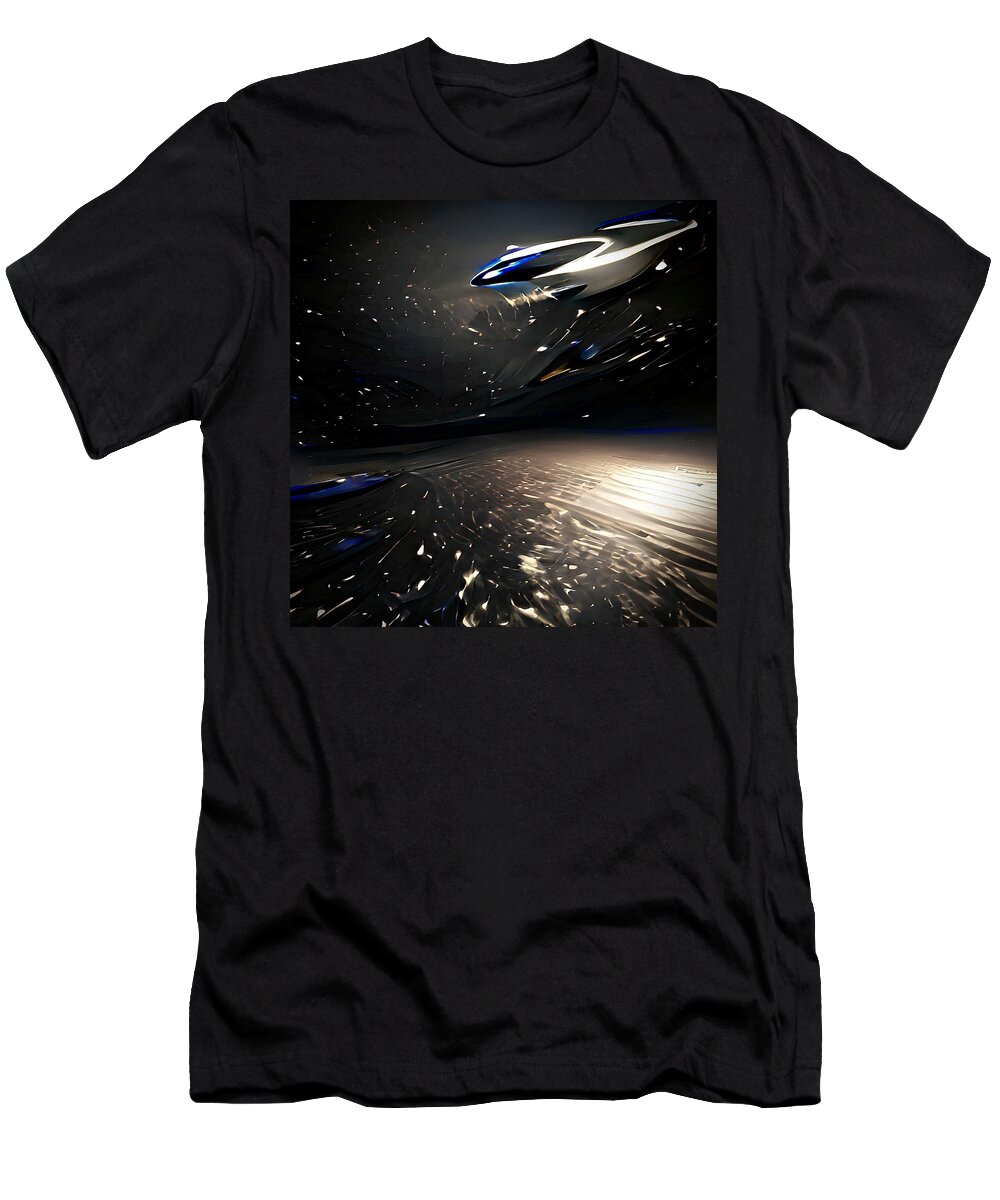 Space T-Shirt featuring the digital art Event Horizon by David Manlove