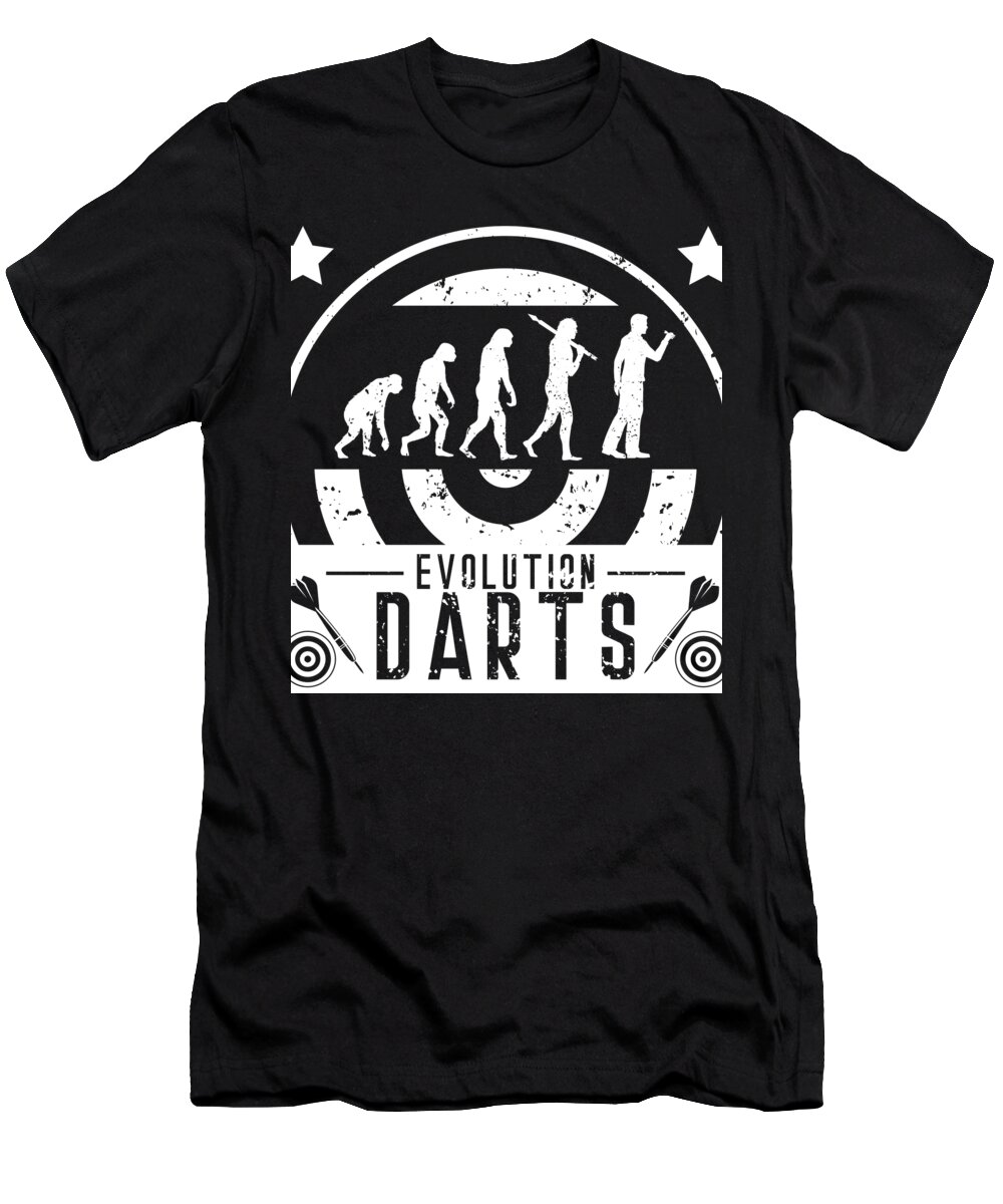 Darts T-Shirt featuring the digital art Evolution Darts by Mister Tee