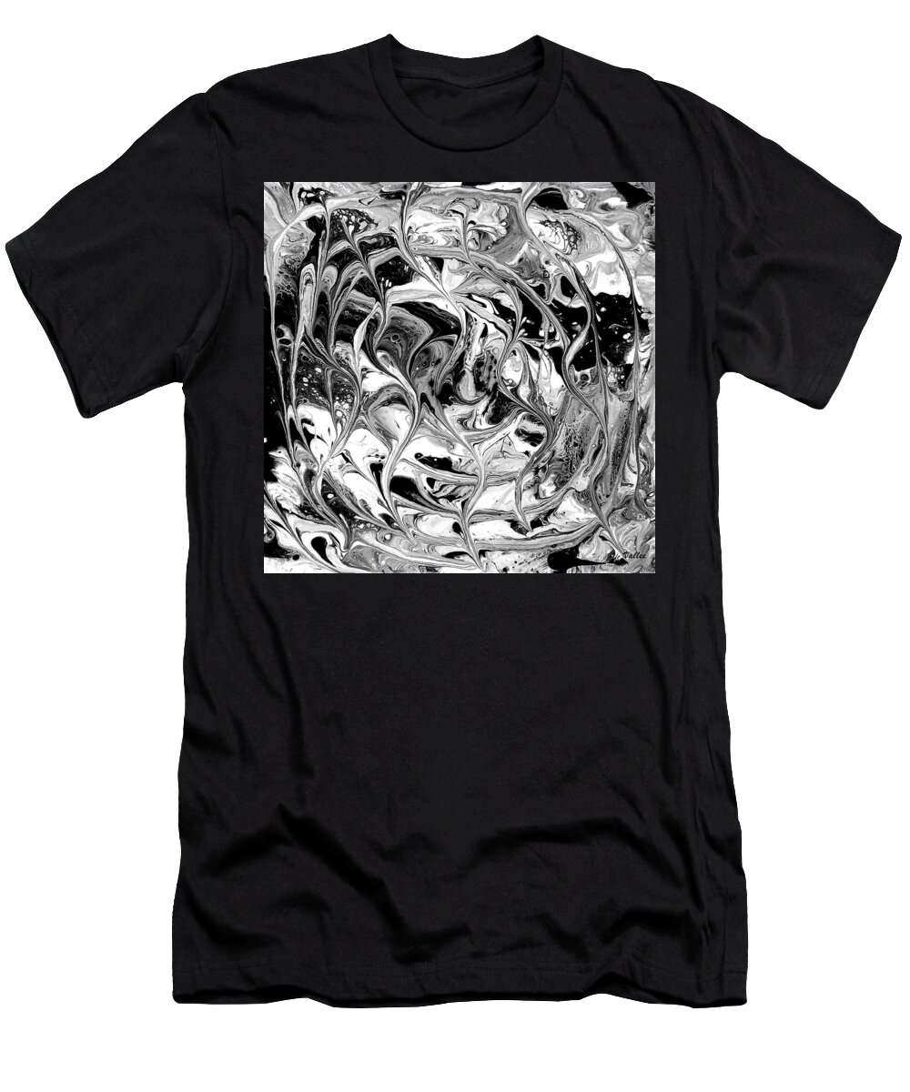 Dramatic T-Shirt featuring the painting Evolution Revolution by Vallee Johnson