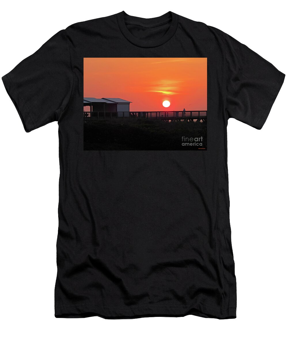 Exiting Of Day T-Shirt featuring the photograph Exiting of Day by Roberta Byram