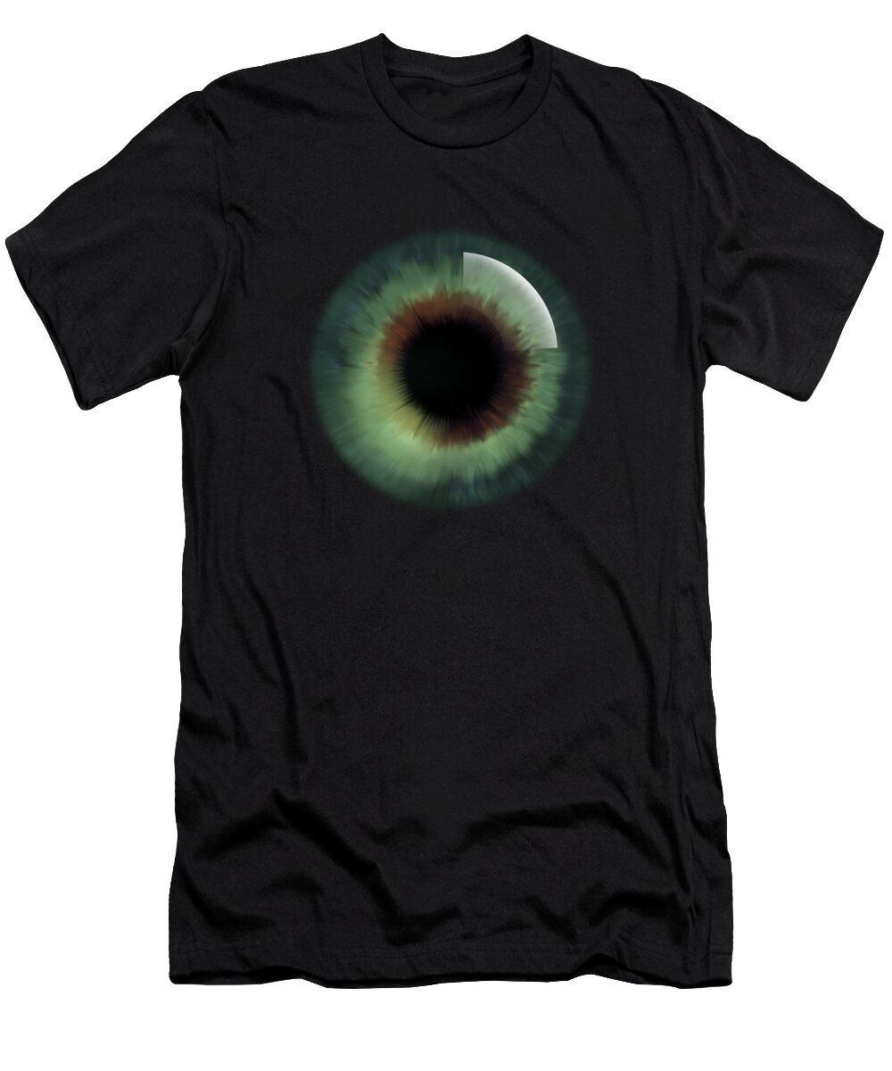 Eye T-Shirt featuring the digital art Eye of Clarity by Aleksandrs Maklakovs