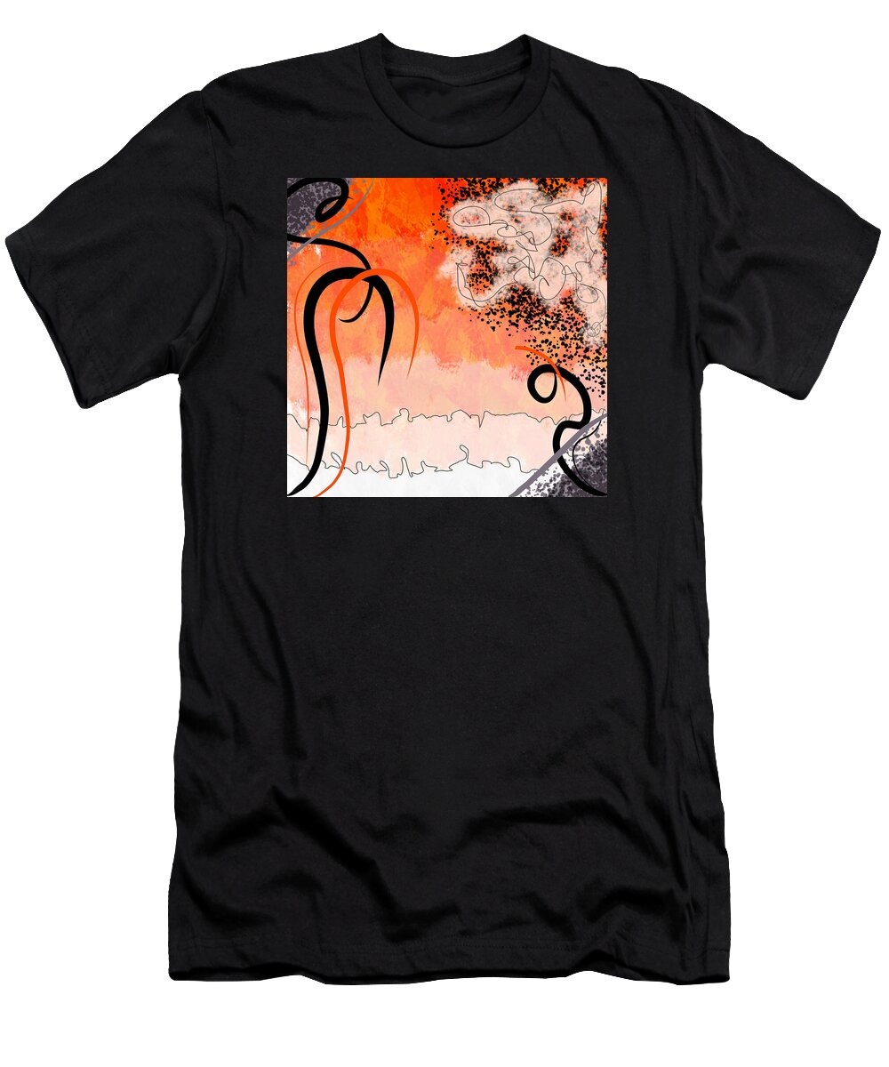 Fall T-Shirt featuring the digital art Fall Journey by Amber Lasche