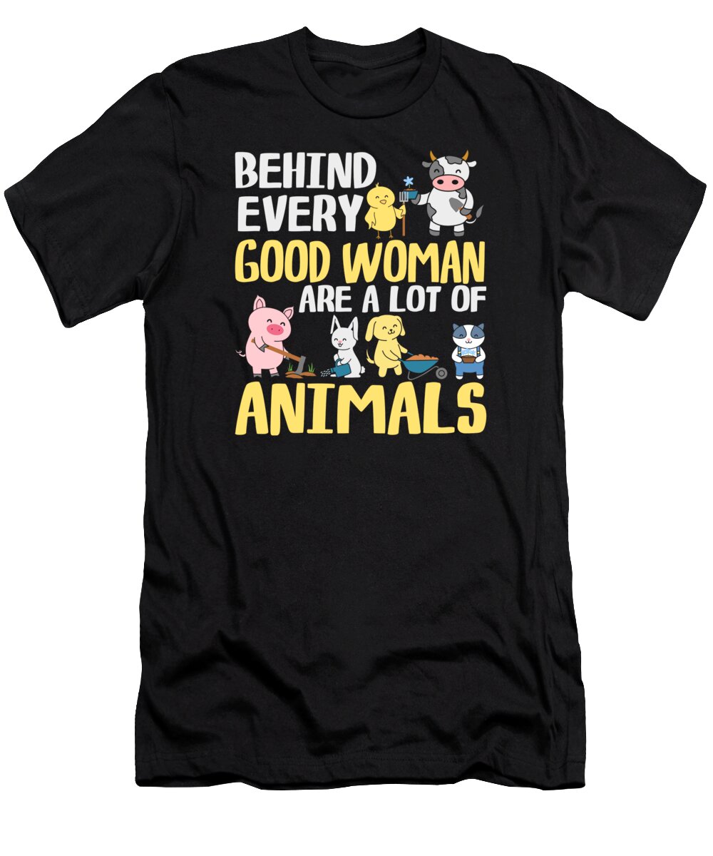 Farmer T-Shirt featuring the digital art Farmers Animal Lovers Agriculture Farming by Toms Tee Store