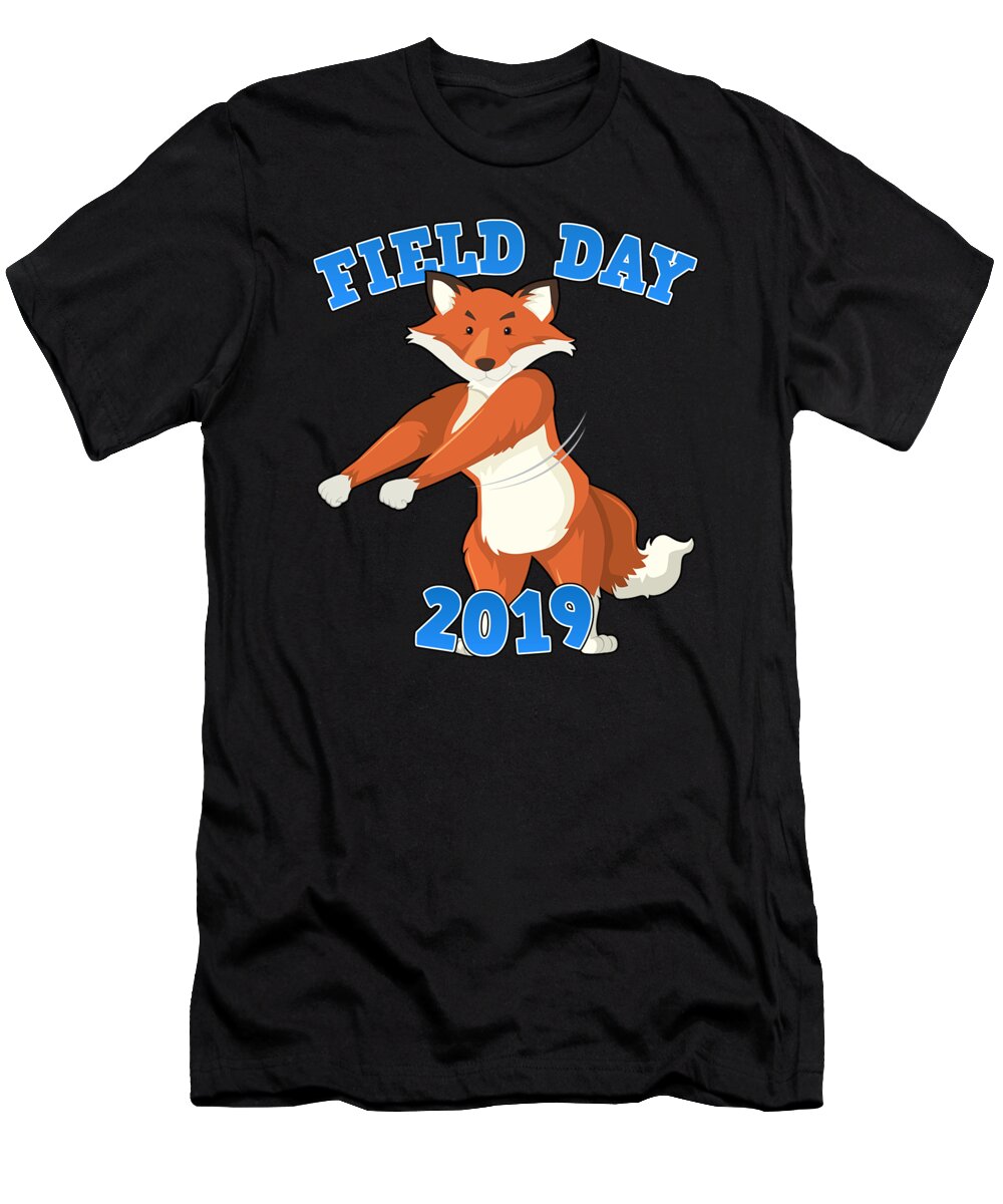 Cool T-Shirt featuring the digital art Field Day 2019 Flossing Fox by Flippin Sweet Gear