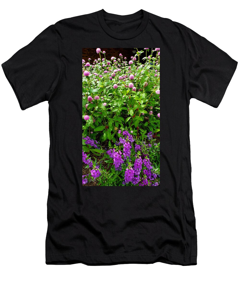 Field Of Purple Flowers T-Shirt featuring the photograph Field of Purple Flowers by Kenny Glover