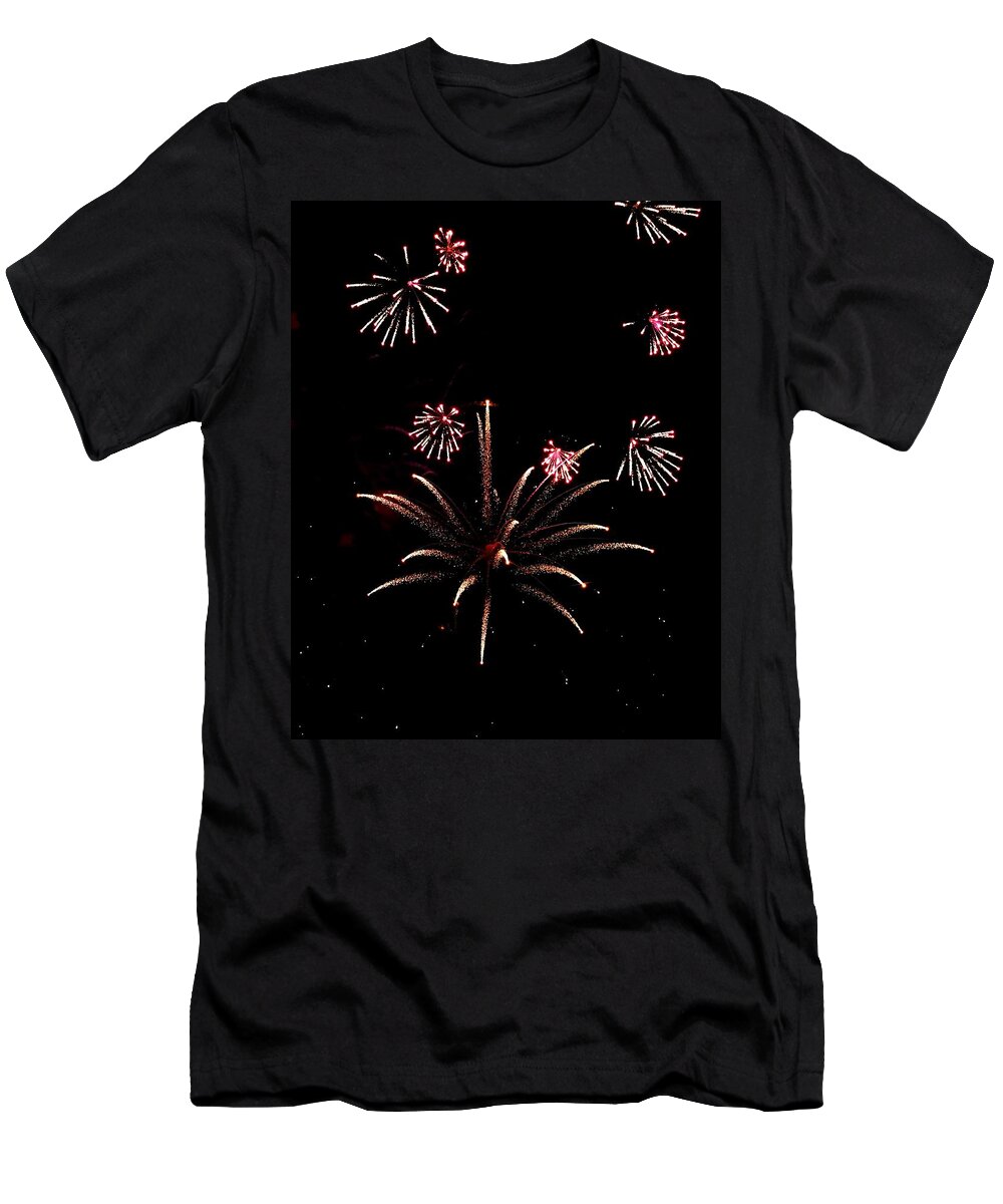 Fireworks T-Shirt featuring the photograph Sky Lights by Lori Lafargue