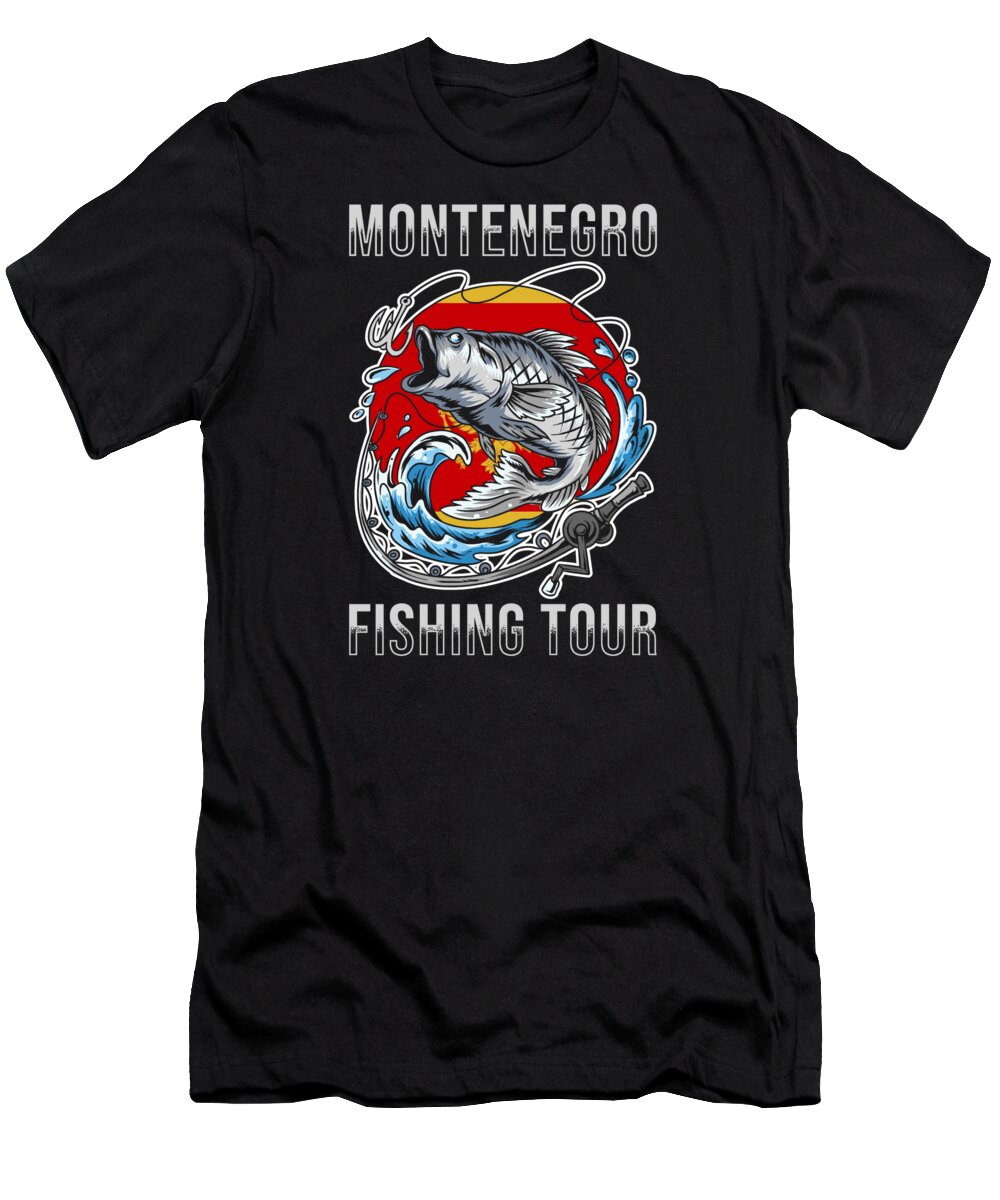 Fishing Tour Montenegro T-Shirt featuring the digital art Fishing Tour Montenegro by Manuel Schmucker