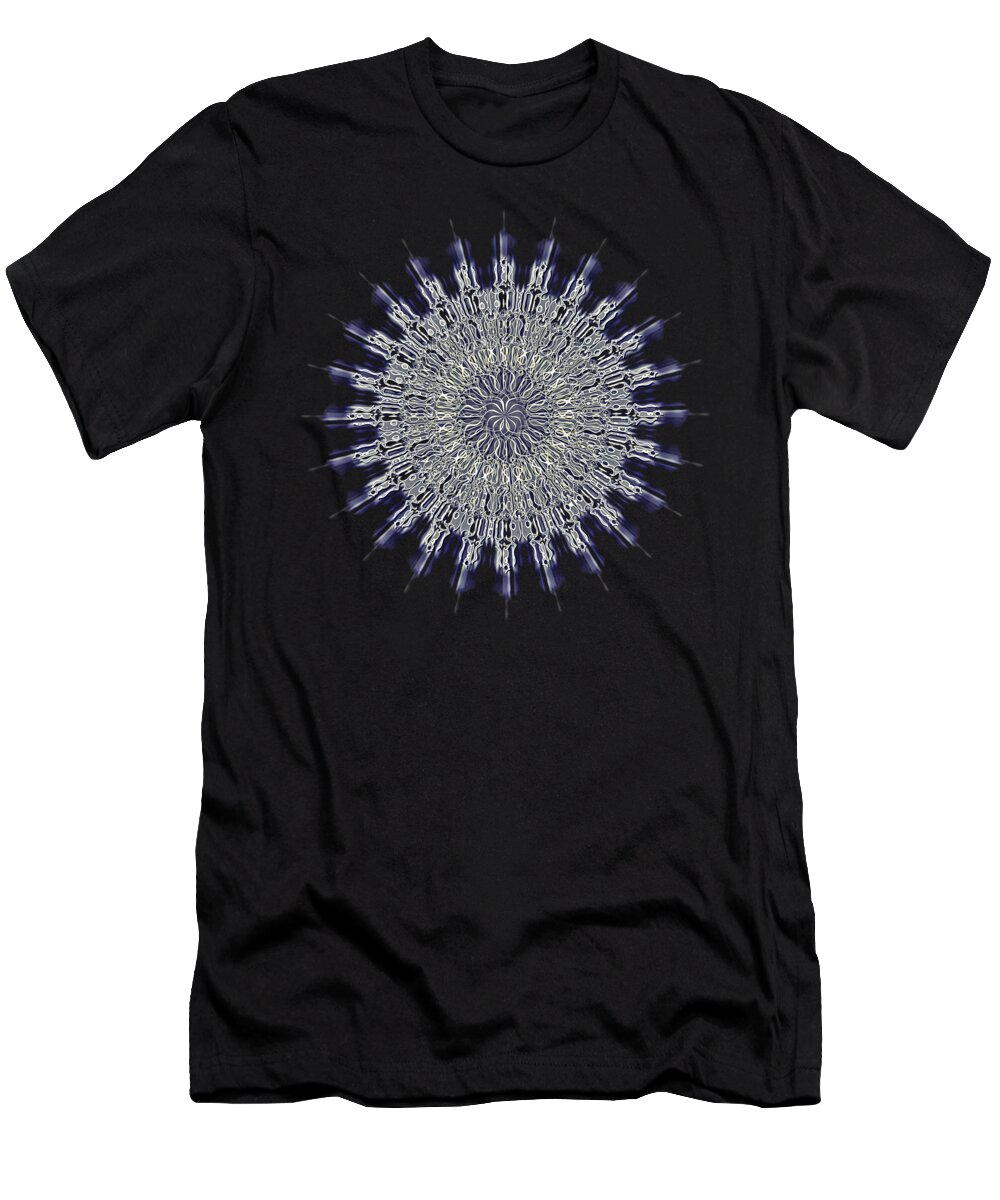 Starburst T-Shirt featuring the digital art Flame Burst by David Manlove