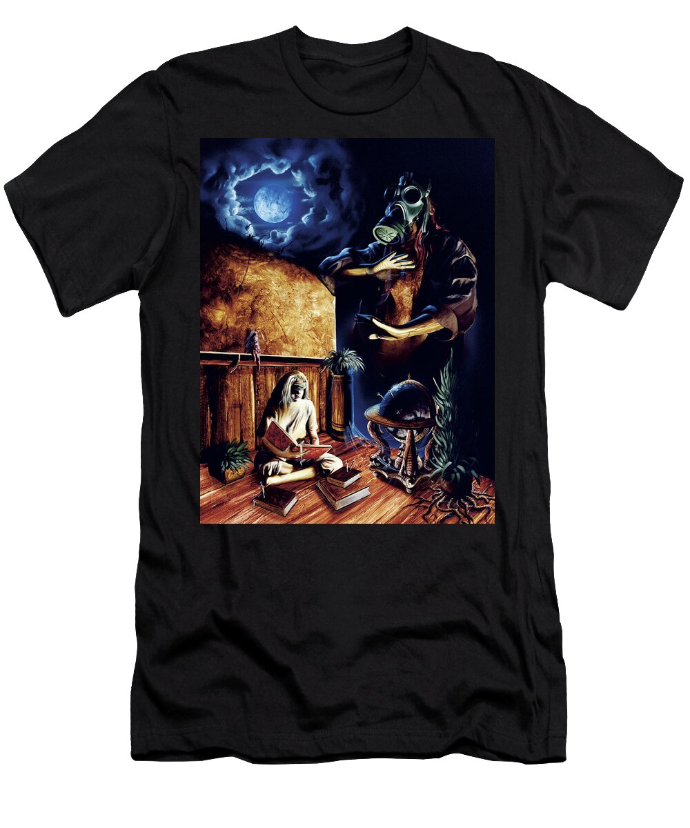 Nocturnal T-Shirt featuring the painting For All Eternity by Sv Bell