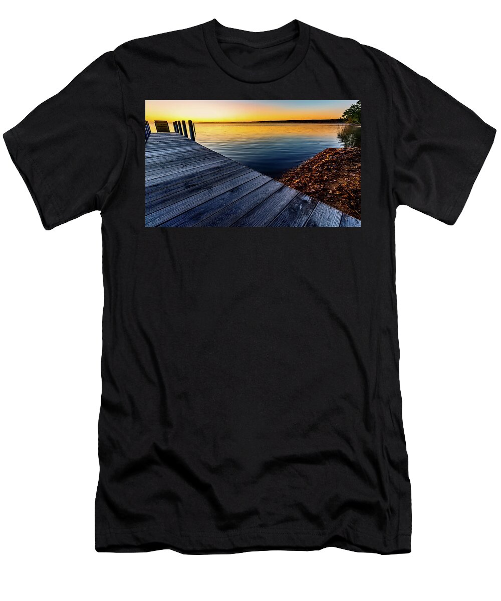 Dock T-Shirt featuring the photograph Frosty Dock by Joe Holley