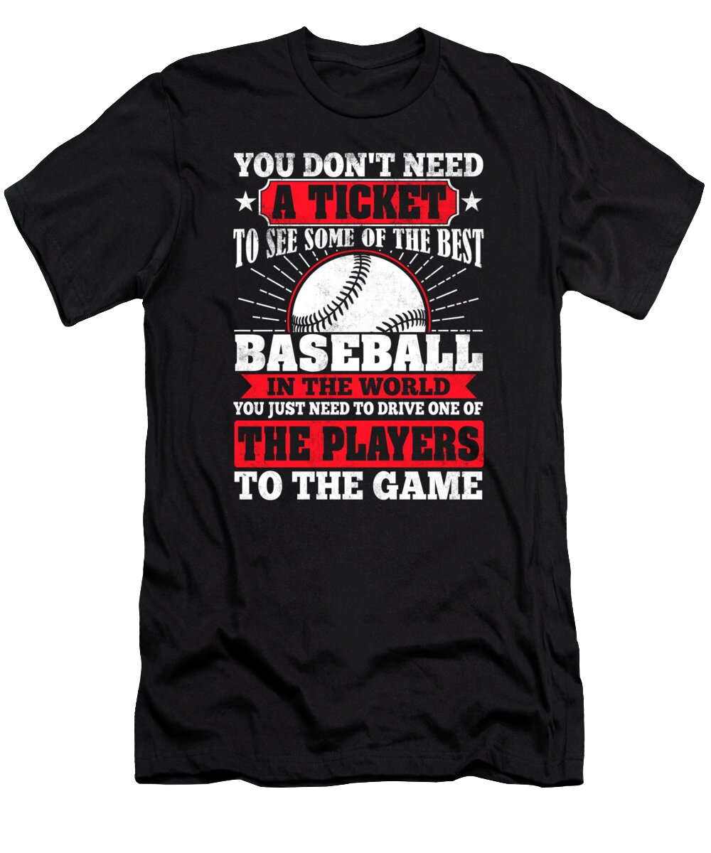 Funny Baseball Player Sports T-Shirt by Jacob Zelazny - Pixels Merch