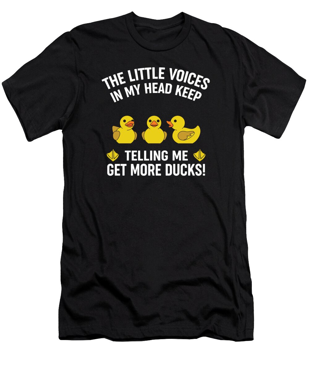 Rubber Duck T-Shirt featuring the digital art Funny Rubber Duck Quack Duck by RaphaelArtDesign