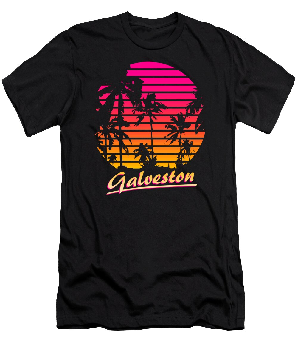 Texas T-Shirt featuring the digital art Galveston by Megan Miller