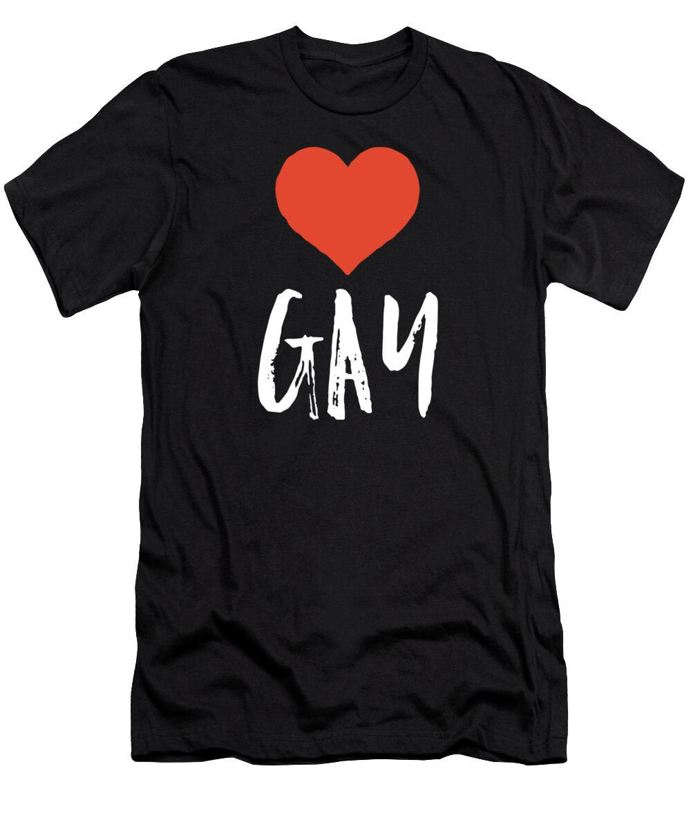 Gay T-Shirt featuring the digital art Gay by Manuel Schmucker