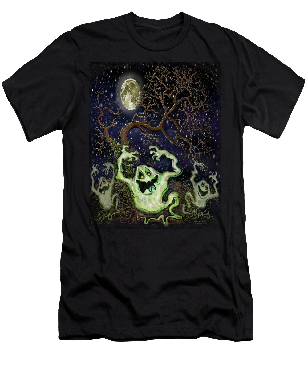 Ghost T-Shirt featuring the digital art Ghost Tree by Kevin Middleton