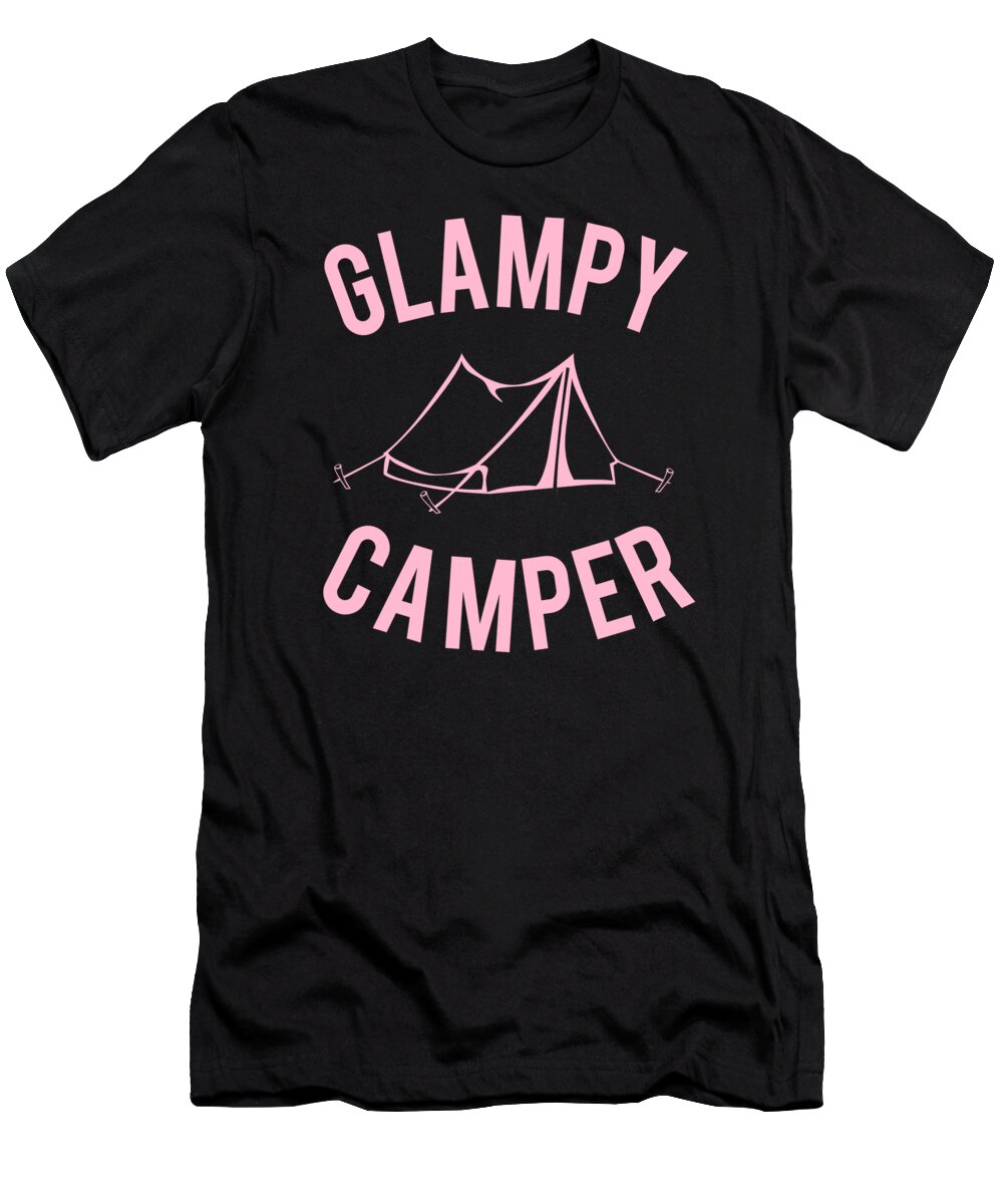 Funny T-Shirt featuring the digital art Glampy Camper by Flippin Sweet Gear