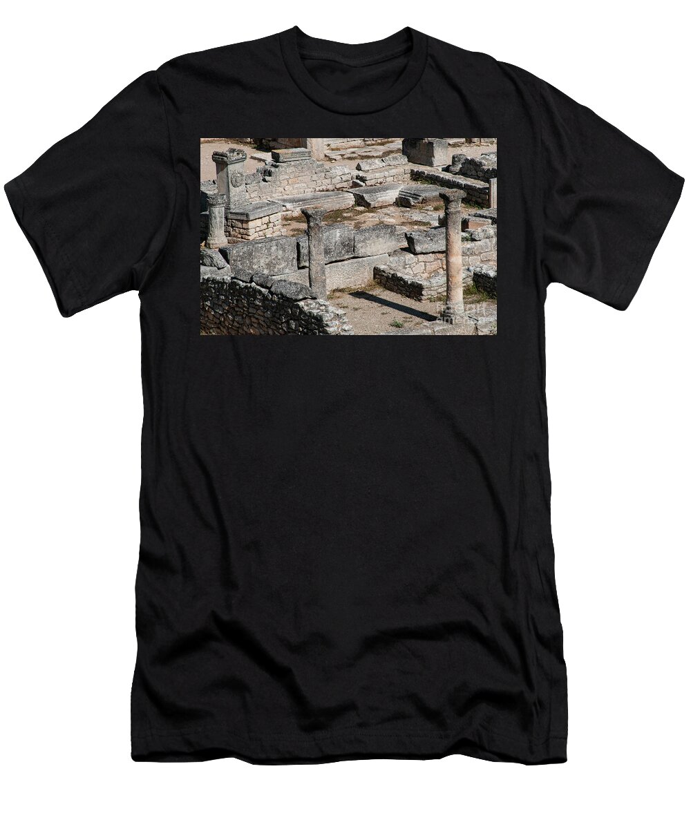 Saint Remy T-Shirt featuring the photograph Glanum Roman Ruins in Saint Remy by Bob Phillips
