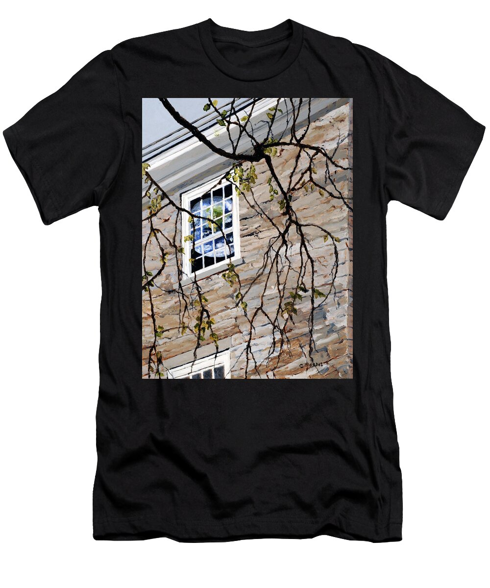 Vermont T-Shirt featuring the painting Global Crossroads by Craig Morris