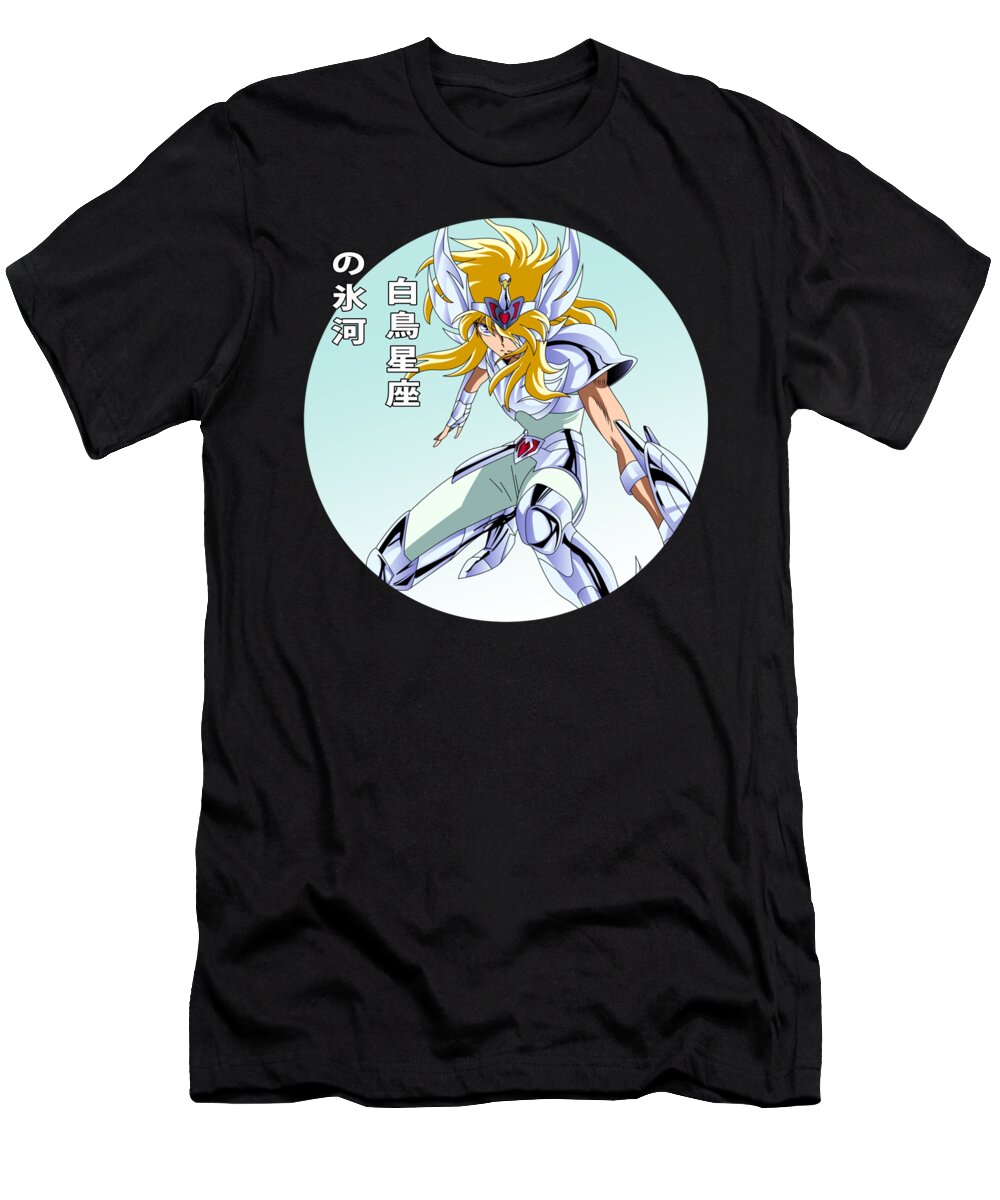 Andromeda T-Shirt featuring the drawing Graphic Cygnus Art Saint Seiya Characters Anime Manga For Fans by Lotus Leafal