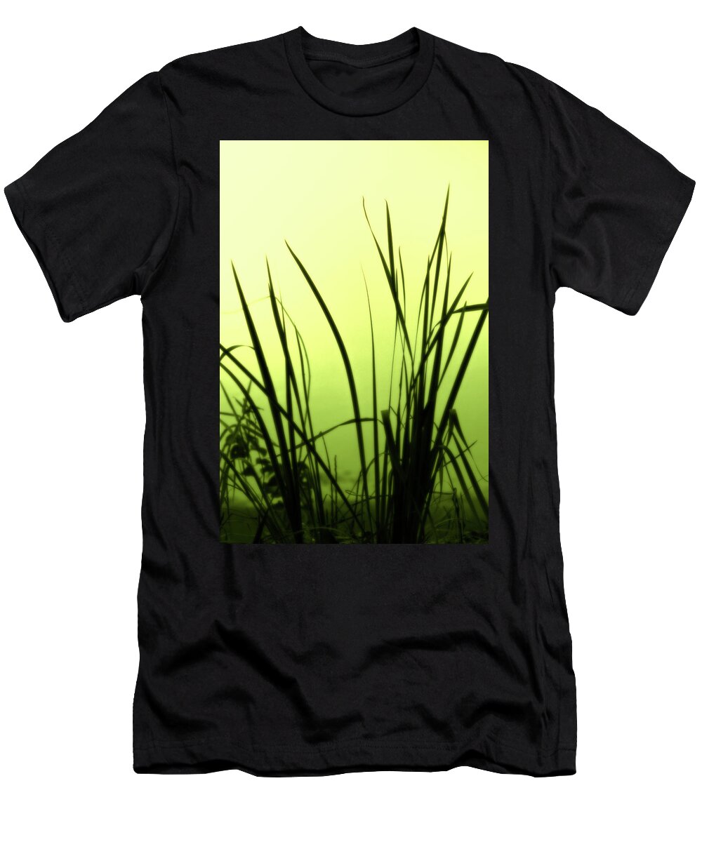 Reeds T-Shirt featuring the photograph Green Soft Edges of morning by Cynthia Dickinson