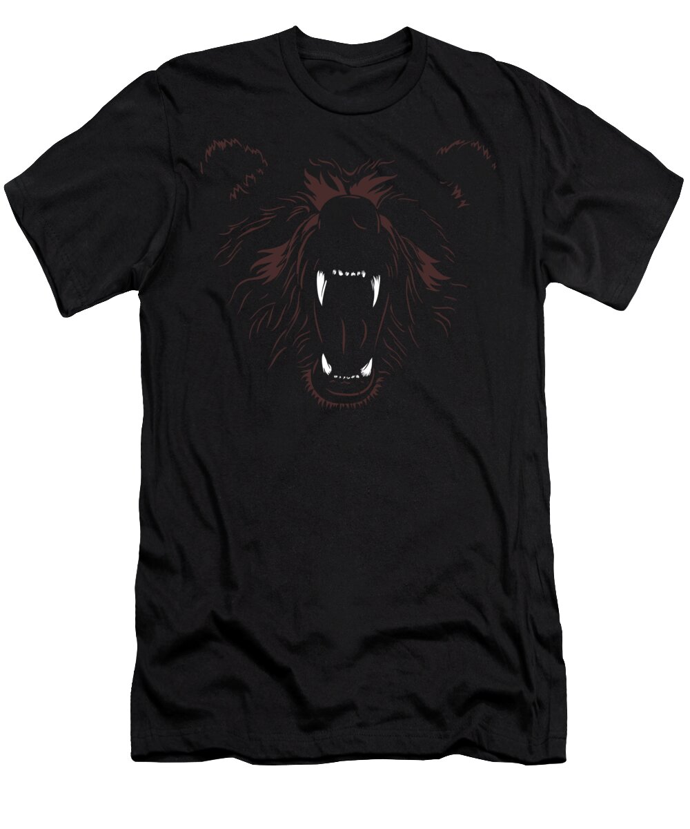 Colorful T-Shirt featuring the digital art Grizzly Bear by Jacob Zelazny