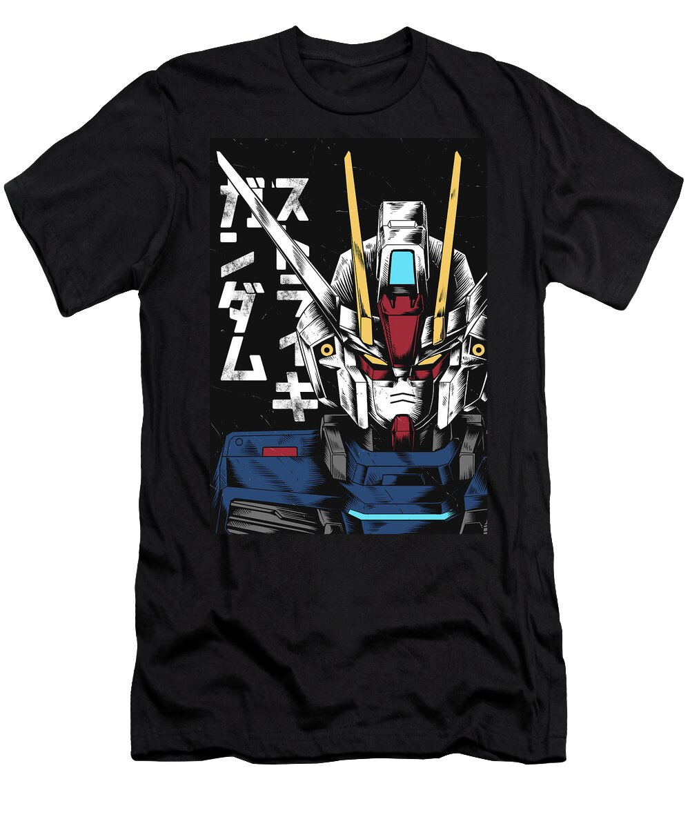 Gundam T-Shirt featuring the digital art Gundam Strike by Wahyudi Pratama