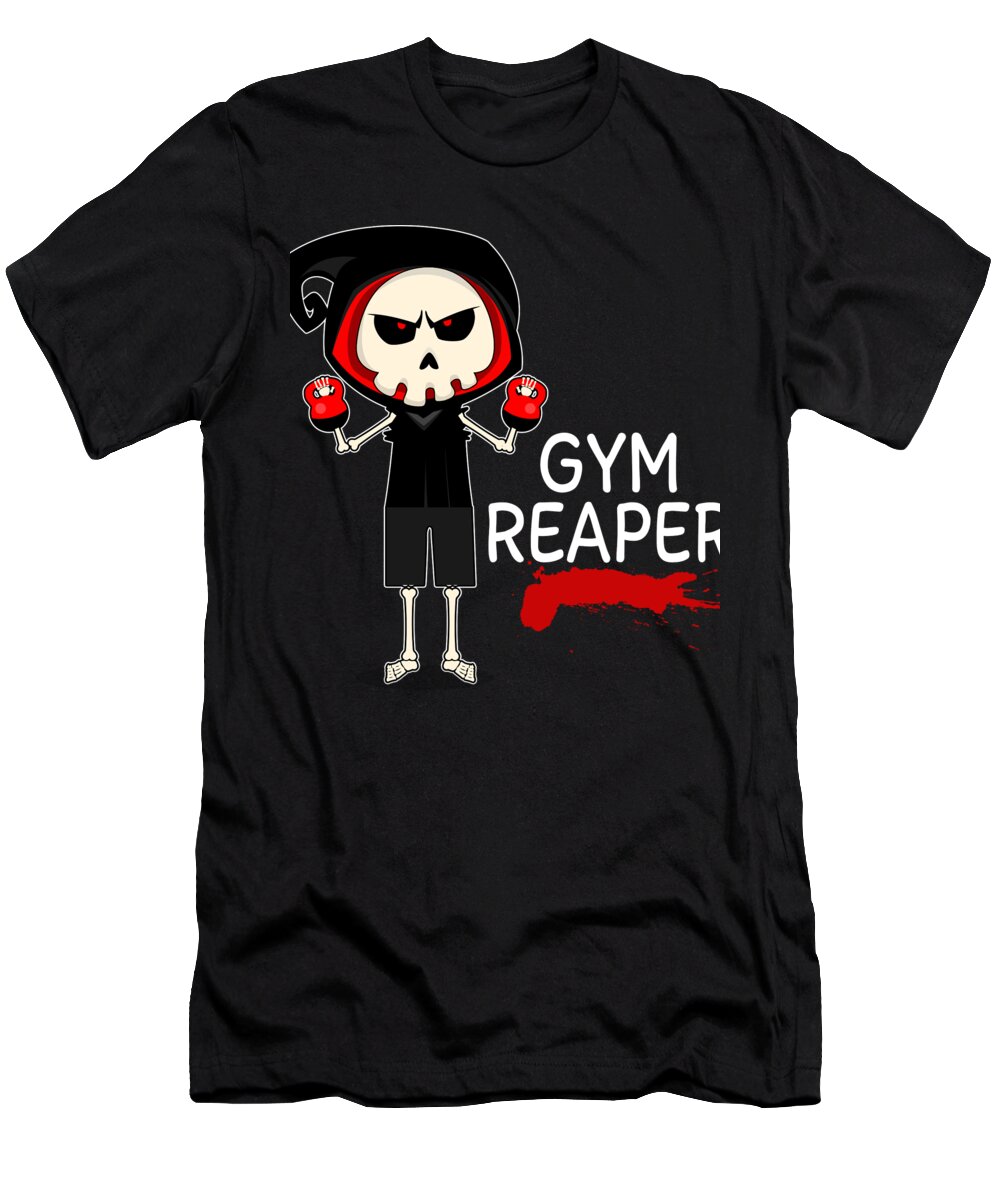 Gym Reaper Fitness Grim Reaper Training T-Shirt by Mister Tee - Pixels