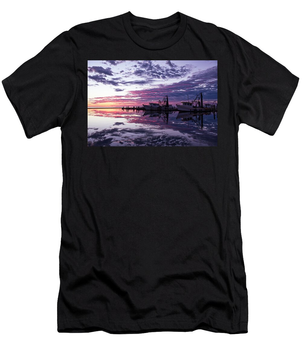 Harbor T-Shirt featuring the photograph Harbor Reflections by Ty Husak