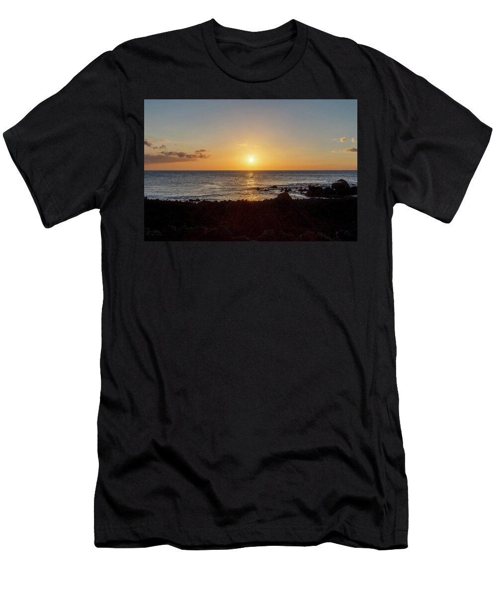 Sunset T-Shirt featuring the photograph Hawaii Sunset by David Beechum